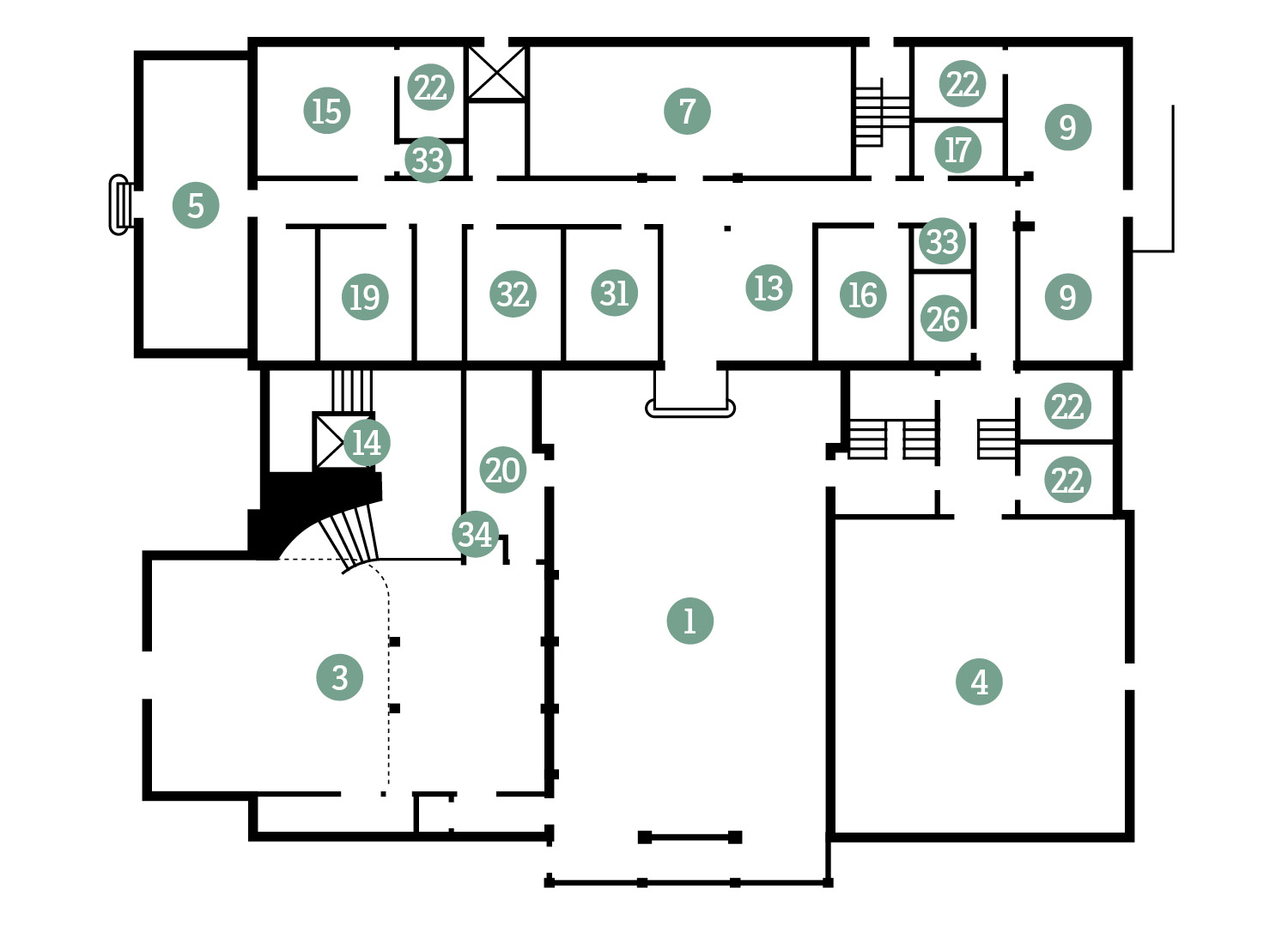 Gates Hall First Floor Map